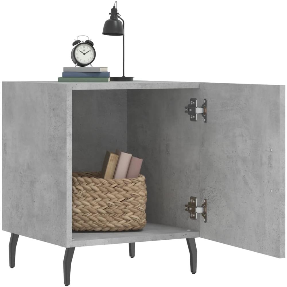 Comodini 2 Pz Grigio Cemento 40x40x50 Cm In Legno Multistrato - Foto 3