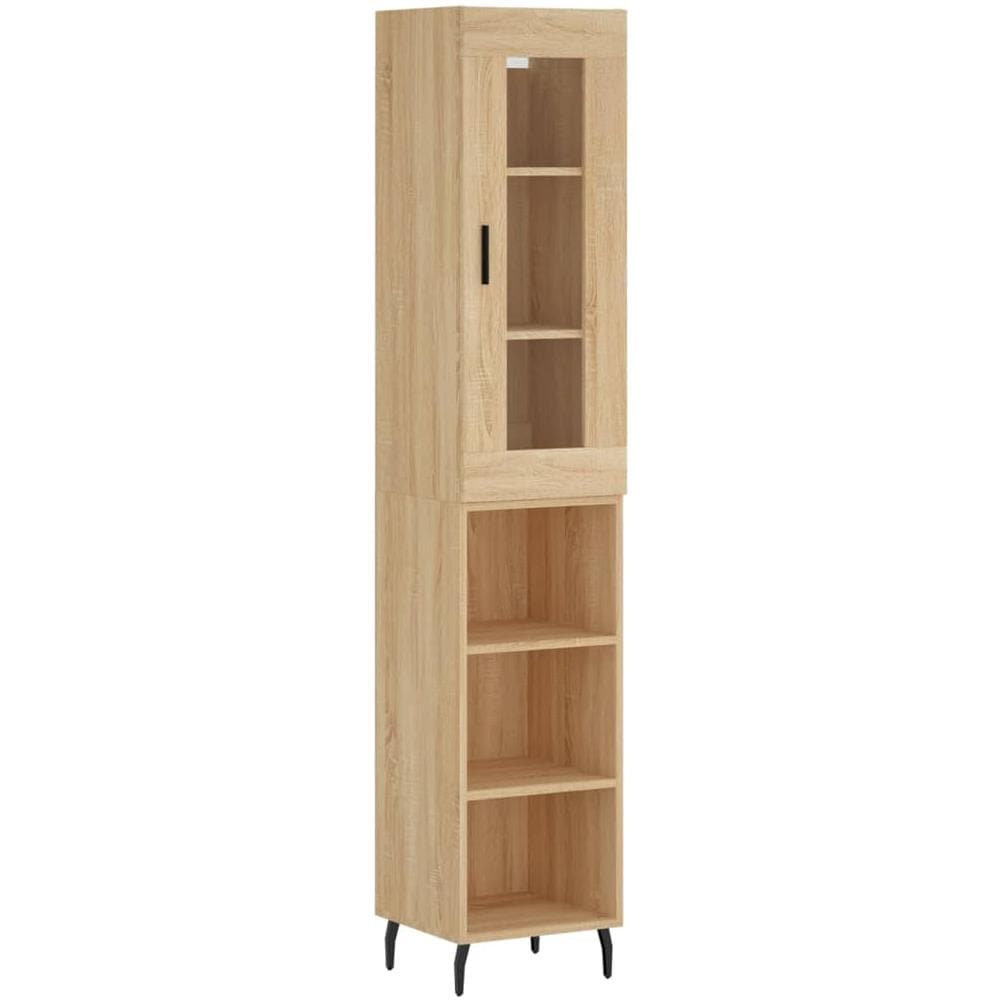 Credenza Rovere Sonoma 34,5x34x180 Cm In Legno Multistrato - Foto 2