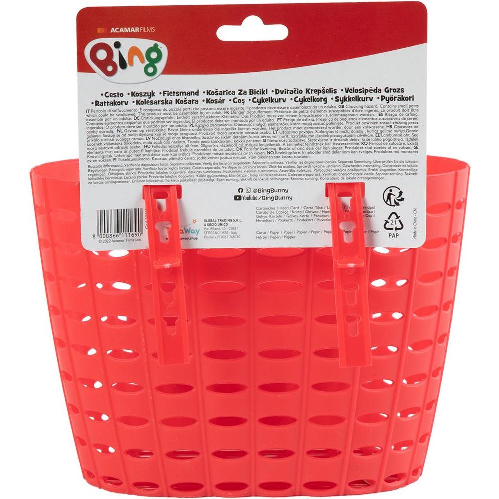 Cestino Portaoggetti Ciclo Bambino Coniglietto Rosso - Foto 3