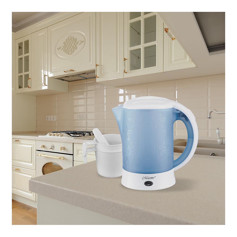 MR010 bollitore elettrico 0,6 L 600 W Blu, Bianco - Foto 2