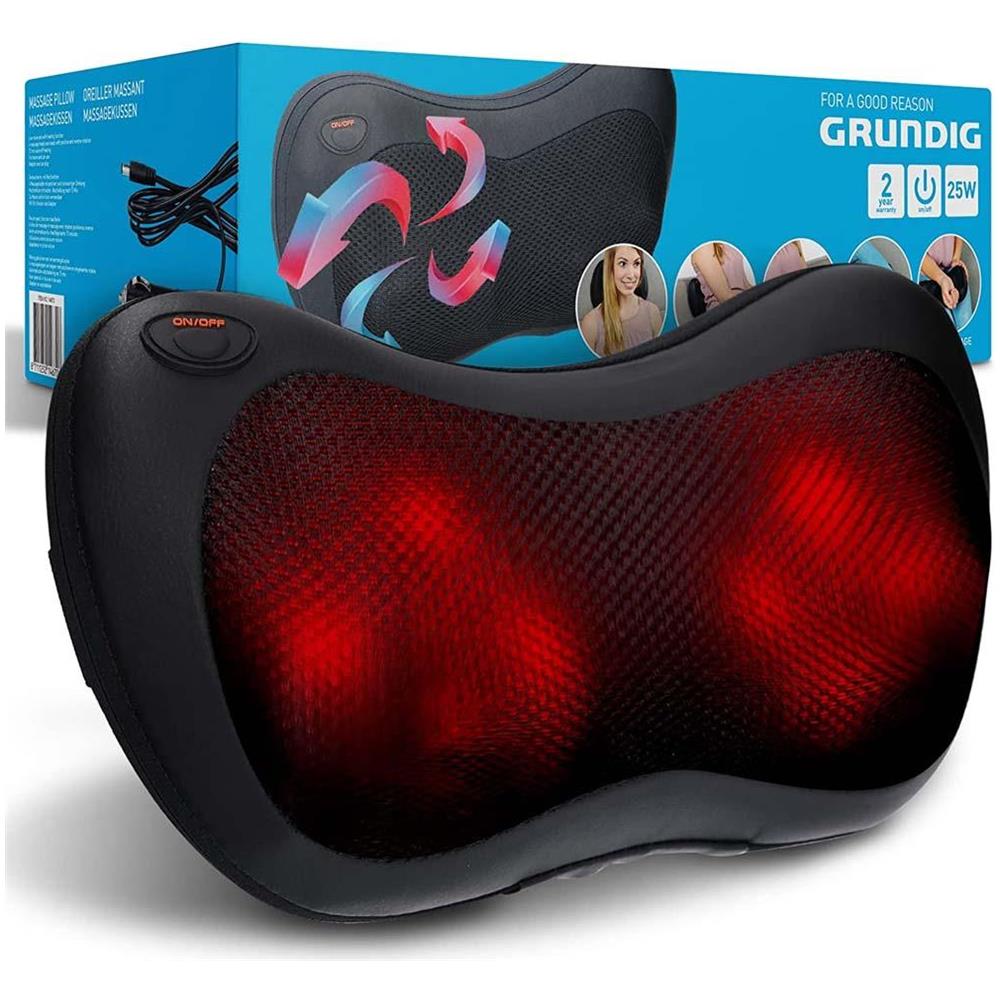 Cuscino Cuscinetto Massaggiante per Massaggi Elettrico Riscaldato 4 Testine - Foto 1
