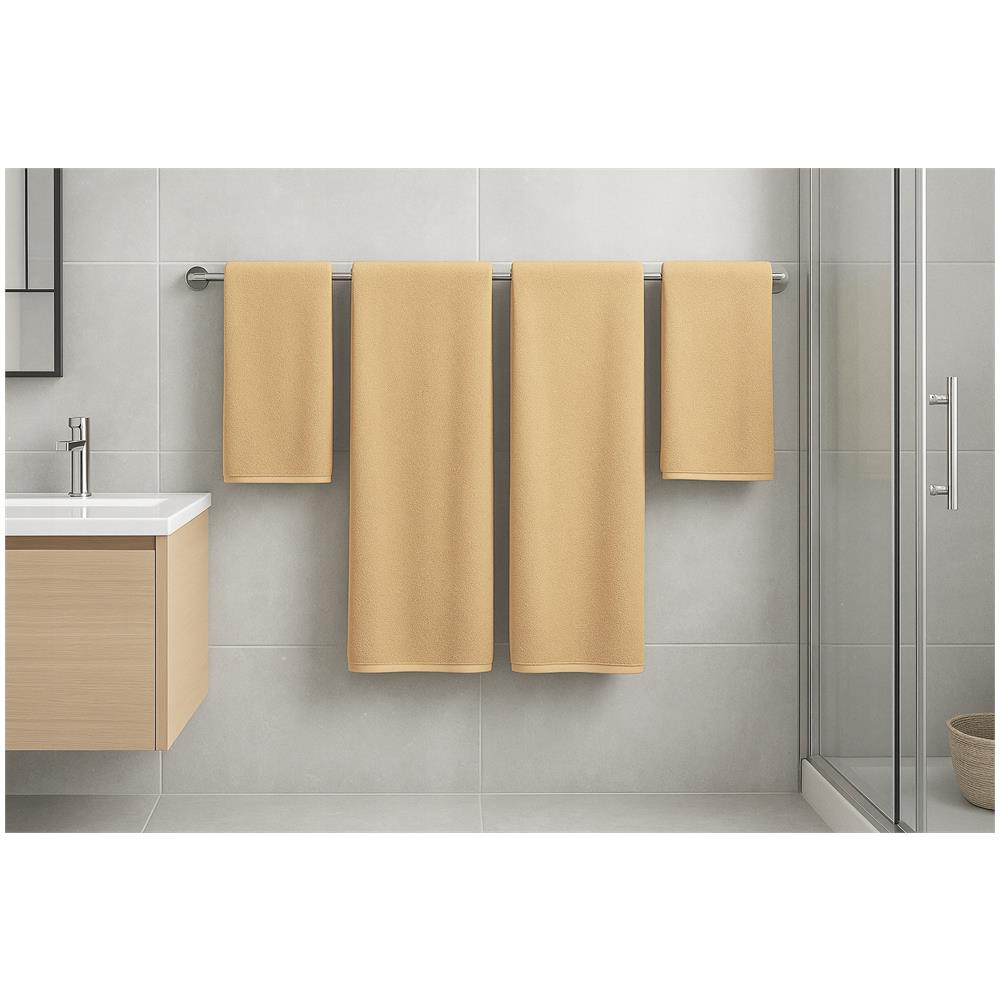 Set di asciugamani DIANA 2+2 - Beige - 100% cotone - Design elegante e moderno - Foto 1