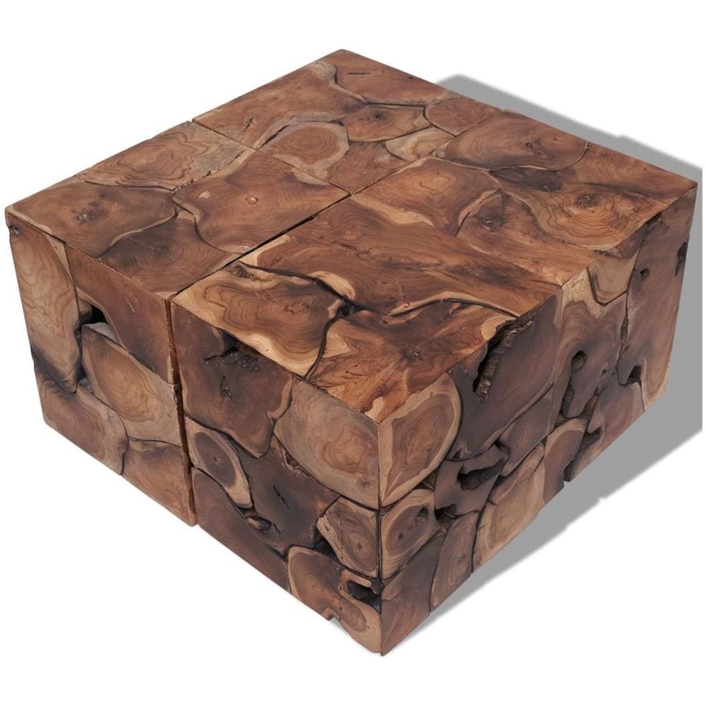 Sgabelli / tavolino Da Caffè In Legno Massello Di Tek 4 Pz - Foto 1