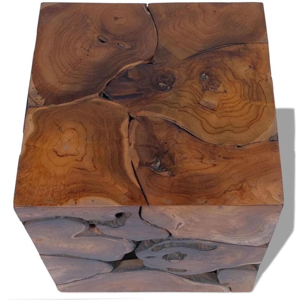 Sgabelli / tavolino Da Caffè In Legno Massello Di Tek 4 Pz - Foto 16