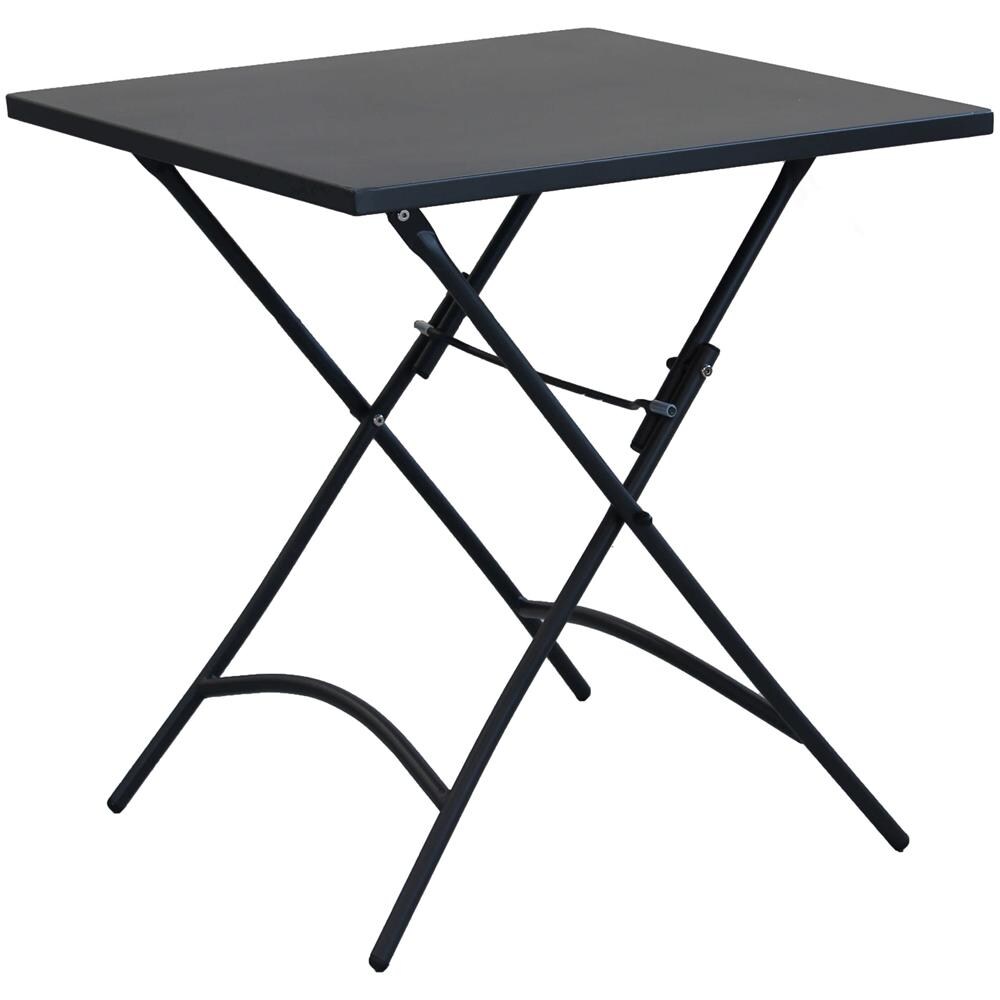 Tavolino Pieghevole In Legno Di Acacia Massiccio 70x70x74h Cm - Per Esterno, Giardino, Balcone, Bar, Resistente Alle Intemperie