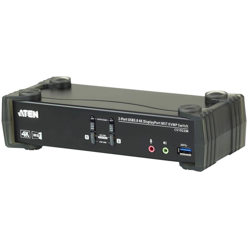 IDATA CS-1922M - Switch KVMP 4K DisplayPort a 2 porte MST USB3.0, CS1922M - Foto 1
