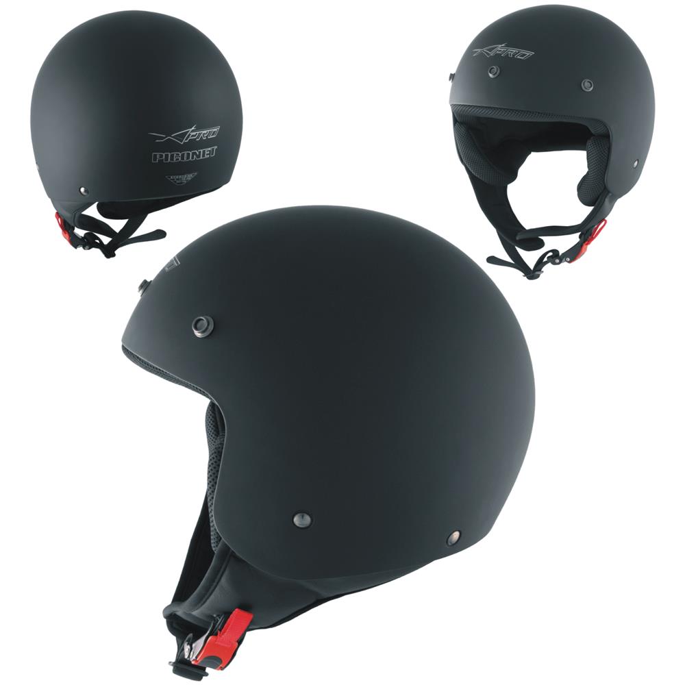 Piconet Casco Jet Frontino Moto Scooter Quad Custom Nero Opaco Ece 22-05 Taglia Xs - Foto 1