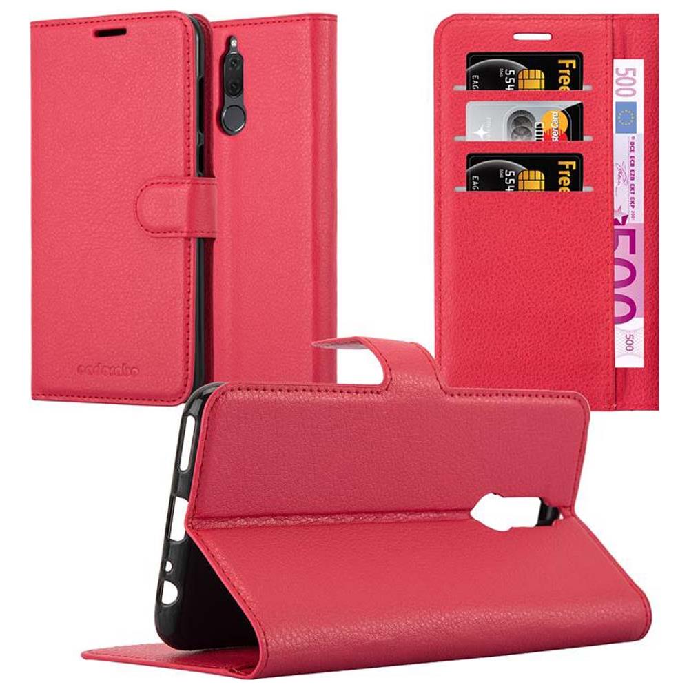 Custodia Compatibile Con Huawei Mate 10 Lite In Rosso Carminio - Coperchio Protettiva Con Chiusura Magnetica, Funzione Stand E Tasca Per Le Carte - Foto 1