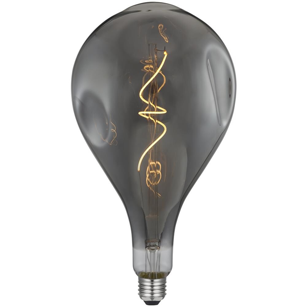 Lampadina Maxi Curved Bumped, Decorativa, Con Filamento A Spirale, Fumo In Vetro, 16,5 X 16,5 X 30 Cm, 1 X E27, 5w, 150lm, 2000k, 240v - Foto 5