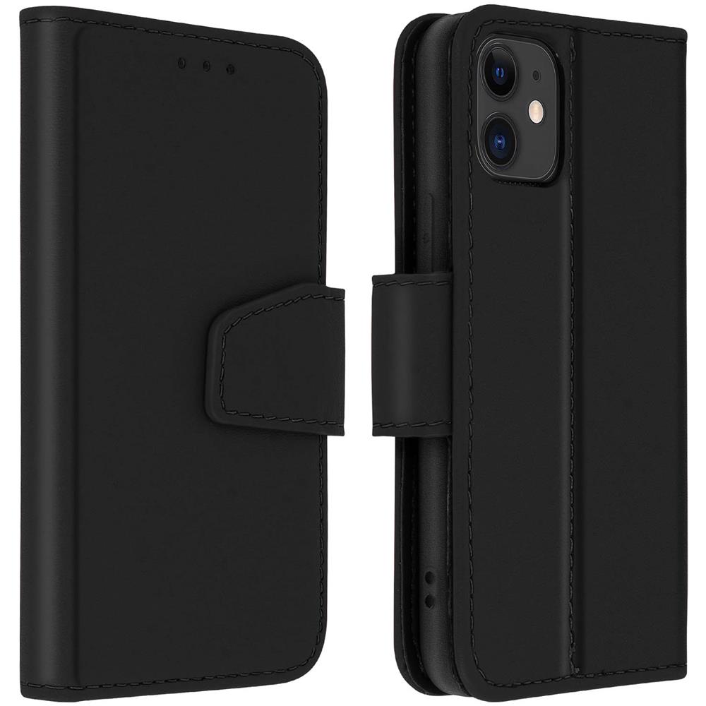 Custodia Iphone 11 Porta Carte In Pelle Funzione Stand Premium Nero - Foto 1