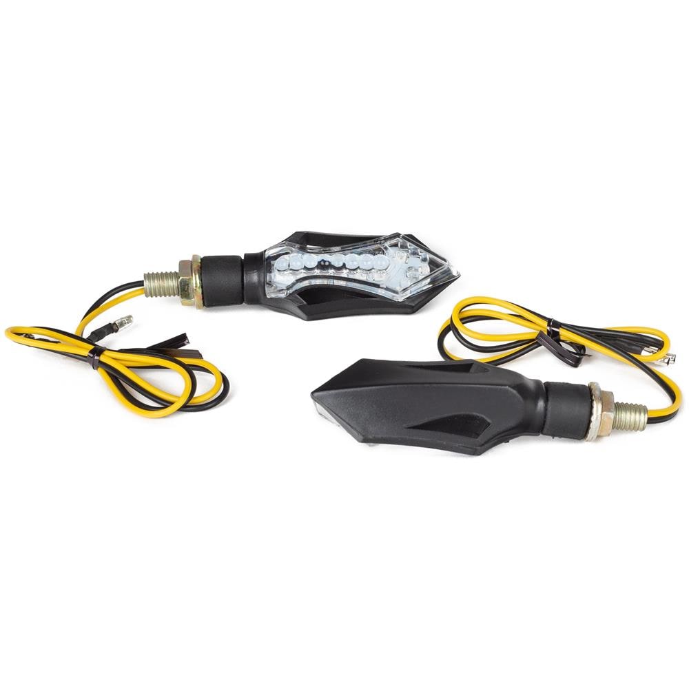Design Unico Indicatori Direzione Frecce 12v Universali A-pro Moto Nero - Foto 2