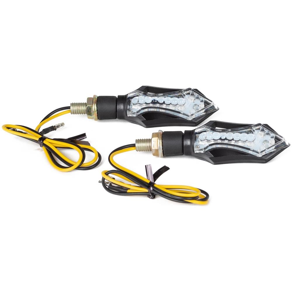 Design Unico Indicatori Direzione Frecce 12v Universali A-pro Moto Nero - Foto 1