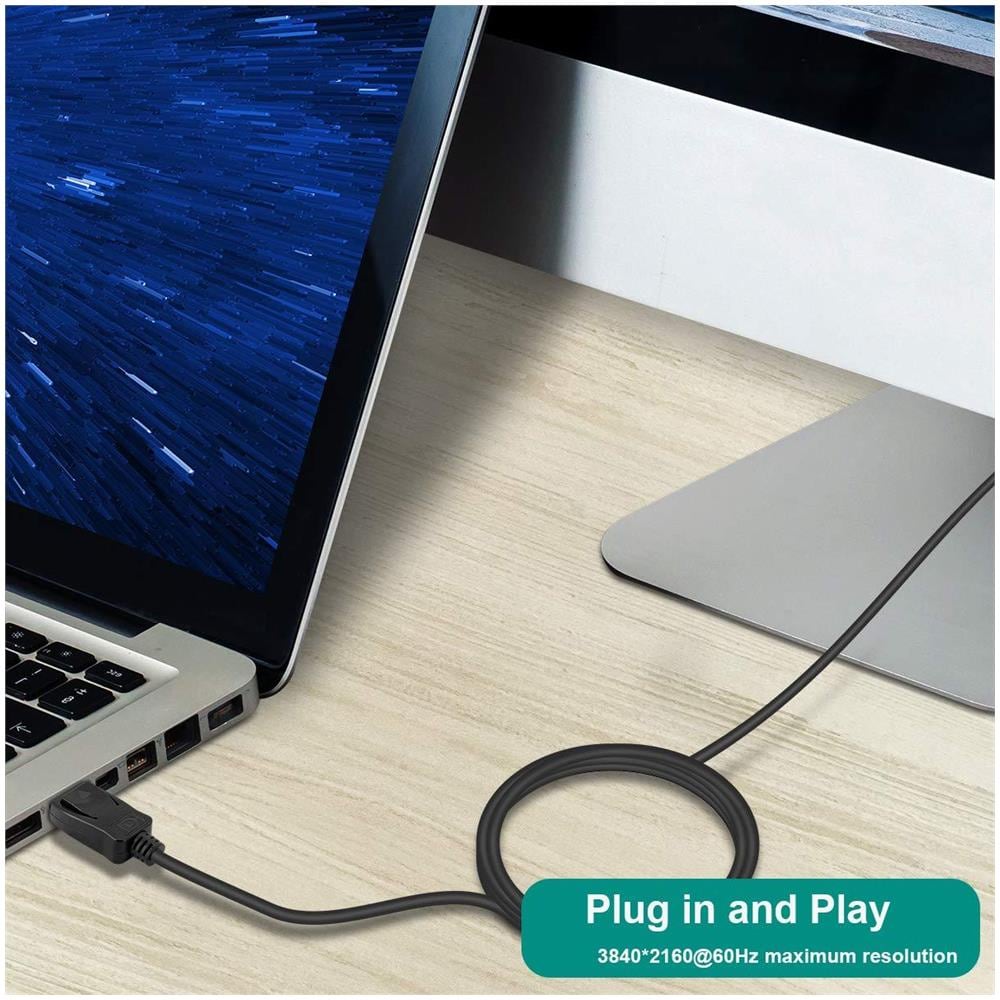 Displayport A Displayport 1.8m Cavo Dp A Dp Maschio A Maschio Cavo Placcati In Oro Cavo Supporti 4k 60hz 2k 144hz Compatibile Per Lenovo Dell Hp Asus E Altro - Foto 4