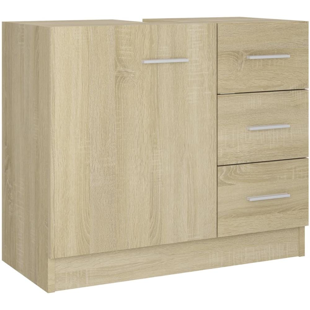 Mobile Sottolavabo Rovere Sonoma 63x30x54 cm Legno Multistrato - Foto 1