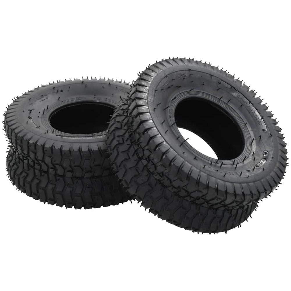 Set Ruote e Camere d'Aria Carriola 4pz 15x6.00-6 4PR Gomma - Foto 1