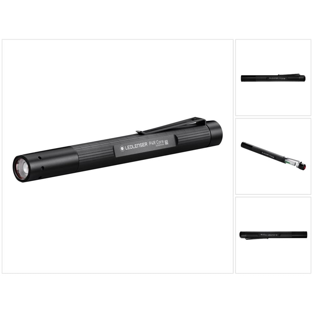 P4r Core Led Torcia Elettrica 200 Lm, Ipx4, Nera (502177) + 1x Batteria + 1x Cavo Usb - Foto 1
