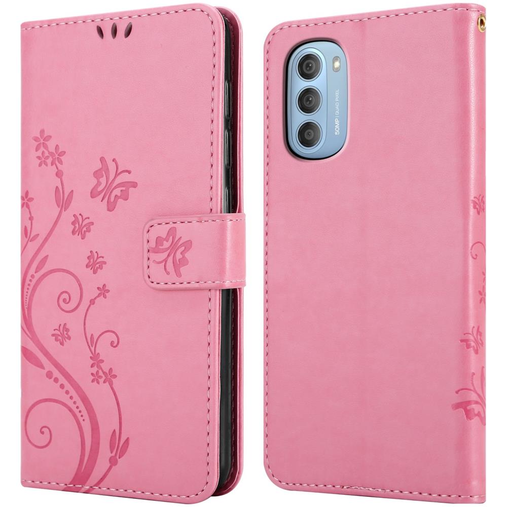 Cadorabo Custodia Compatibile Con Motorola Moto G51 5g In Rosa Fiore - Coperchio Protettivo In Design Floreale Con Chiusura Magnetica, Funzione Stand E Slot Per Carte - Foto 7