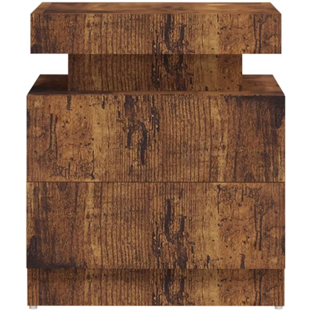 Comodino Rovere Fumo 45x35x52 cm in Legno Multistrato - Foto 7