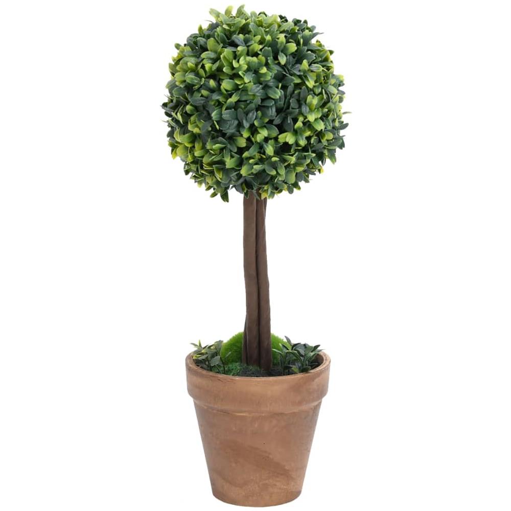 Piante Di Bosso Artificiale 2 Pz A Sfera Con Vaso Verde 56 Cm - Foto 3