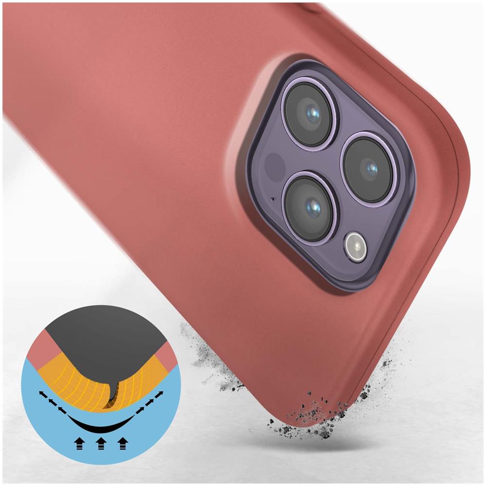 Cover Per Iphone 14 Pro Max In Silicone Semi-rigido Soft-touch Rosa Cipria - Foto 5