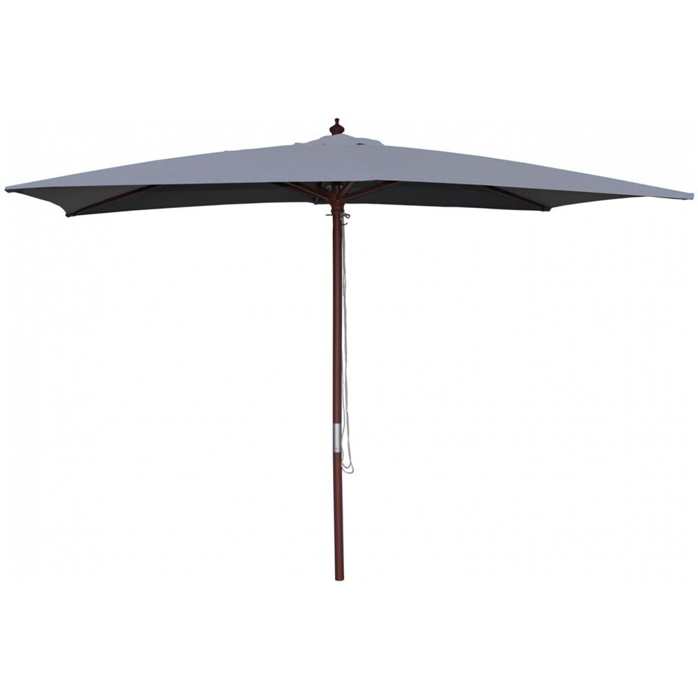 Pise Ombrellone Rettangolare In Legno Grigio - Foto 1