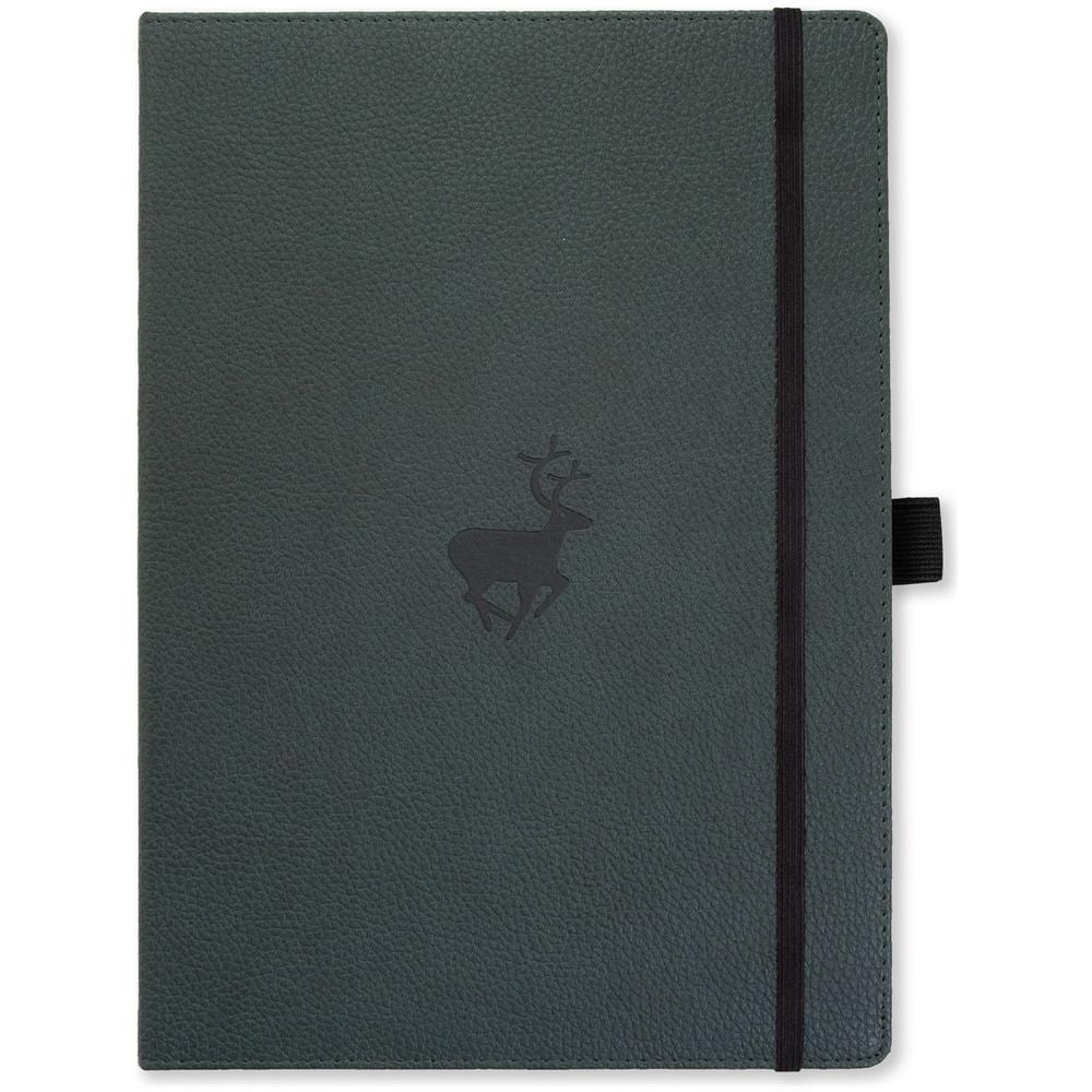 Dingbats* Wildlife Taccuino A4 - Green Deer Righe - Diario A Carta D'avorio 100g /m² - Quaderno Di Schizzi A Copertura Rigida, Chiusura Elastica E Segnalibri - Foto 1