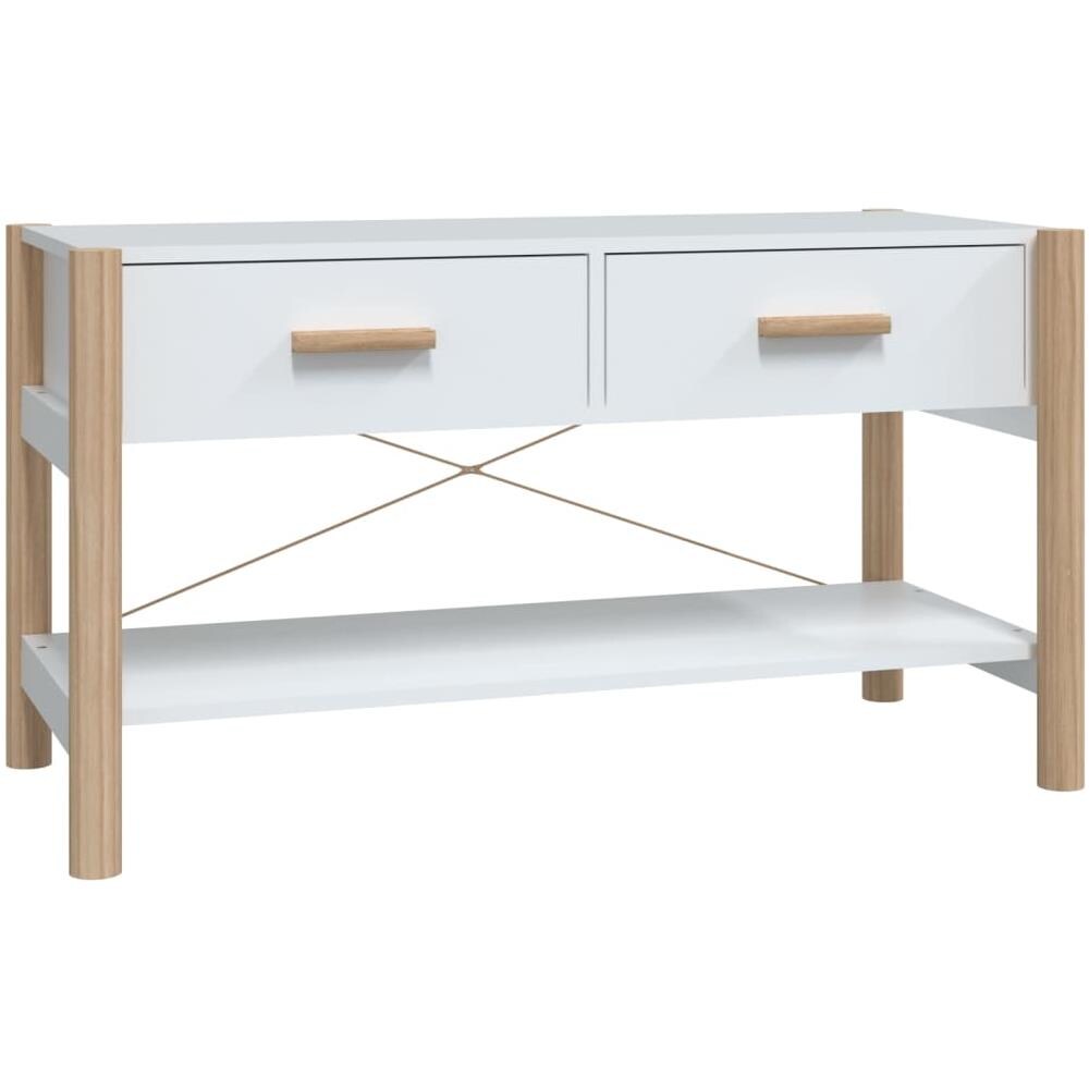 Mobile Porta TV Bianco 82x38x45 cm in Legno Multistrato - Foto 2