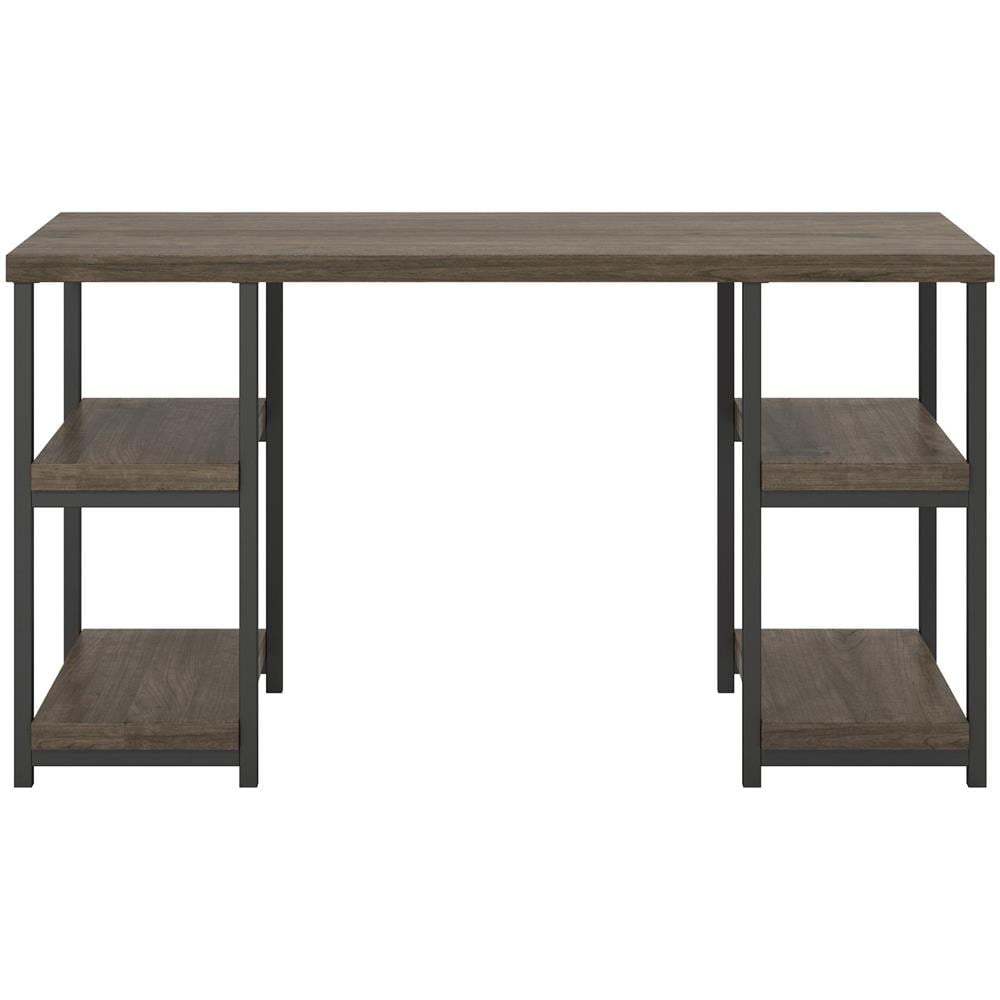 Ashlar Scrivania Per Computer Con 4 Ripiani In Truciolare Laminato Marrone - Foto 2