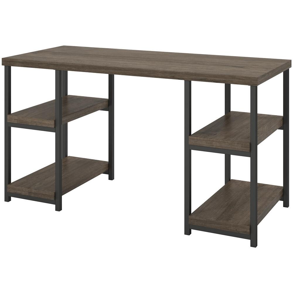 Ashlar Scrivania Per Computer Con 4 Ripiani In Truciolare Laminato Marrone - Foto 1