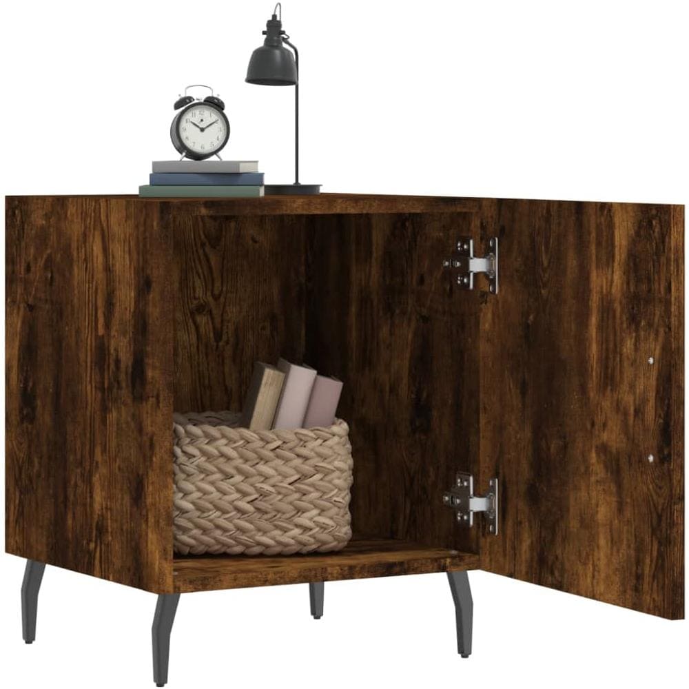 Comodini 2 Pz Rovere Fumo 40x40x50 Cm In Legno Multistrato - Foto 3