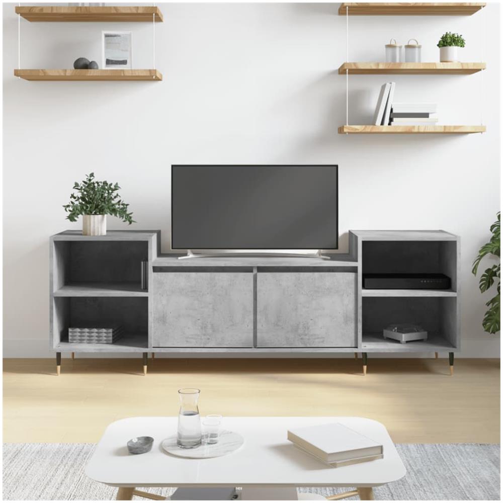 Mobile Per Tv Grigio Cemento 160x35x55 Cm Legno Multistrato - Foto 1