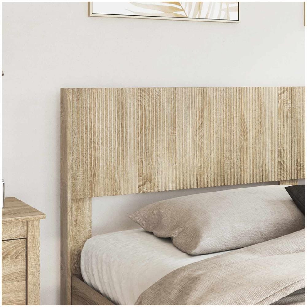 Struttura del letto con stoccaggio e testata Rovere Sonoma - Foto 2