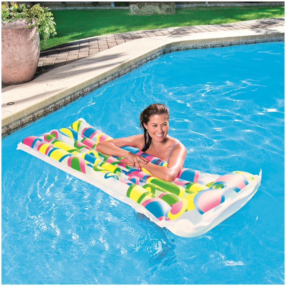 Materassino mare Singolo Gonfiabile Flowers 183x76 cm - Foto 2