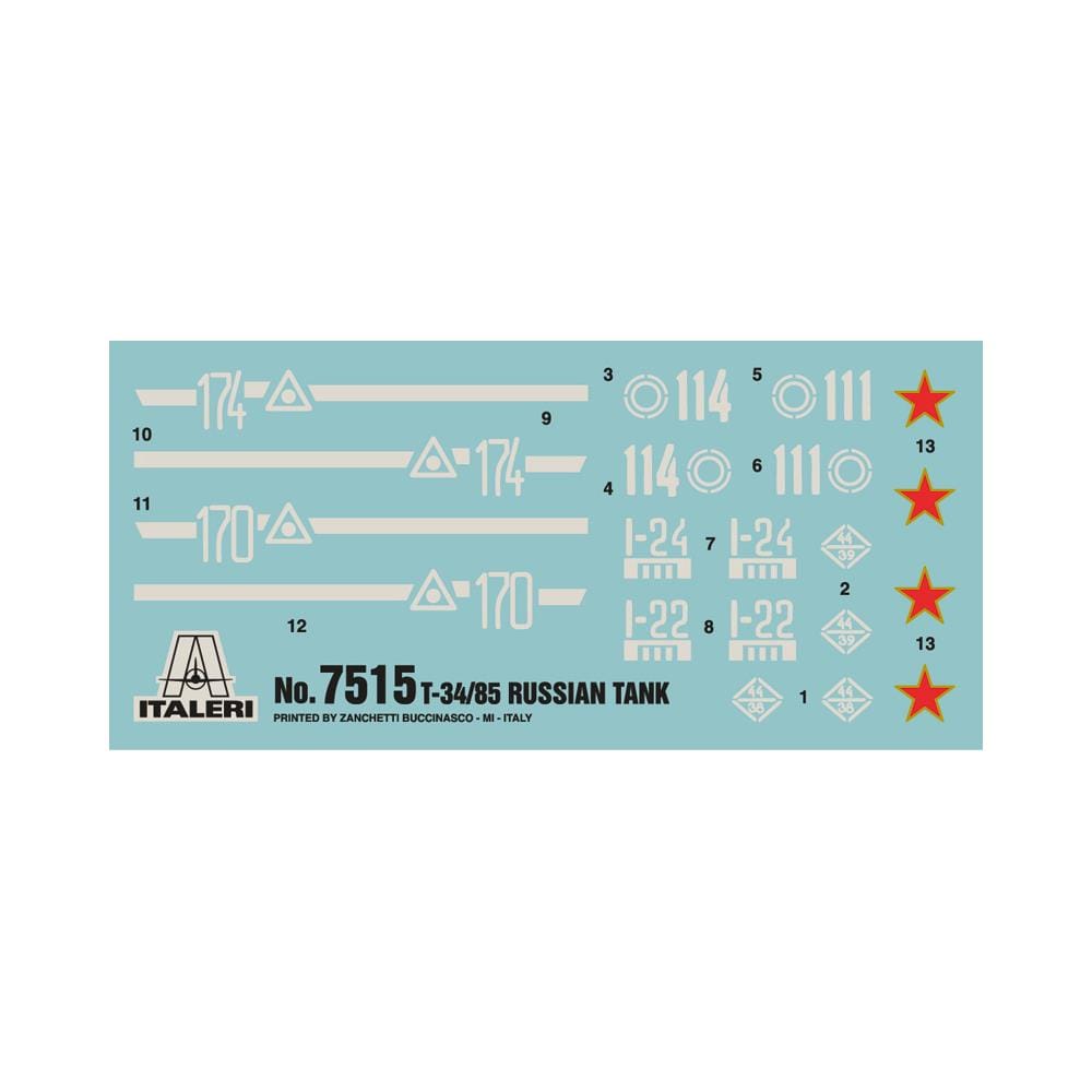 It7515 T-34/85 Russian Tank Kit 1:72 Modellino - Foto 2
