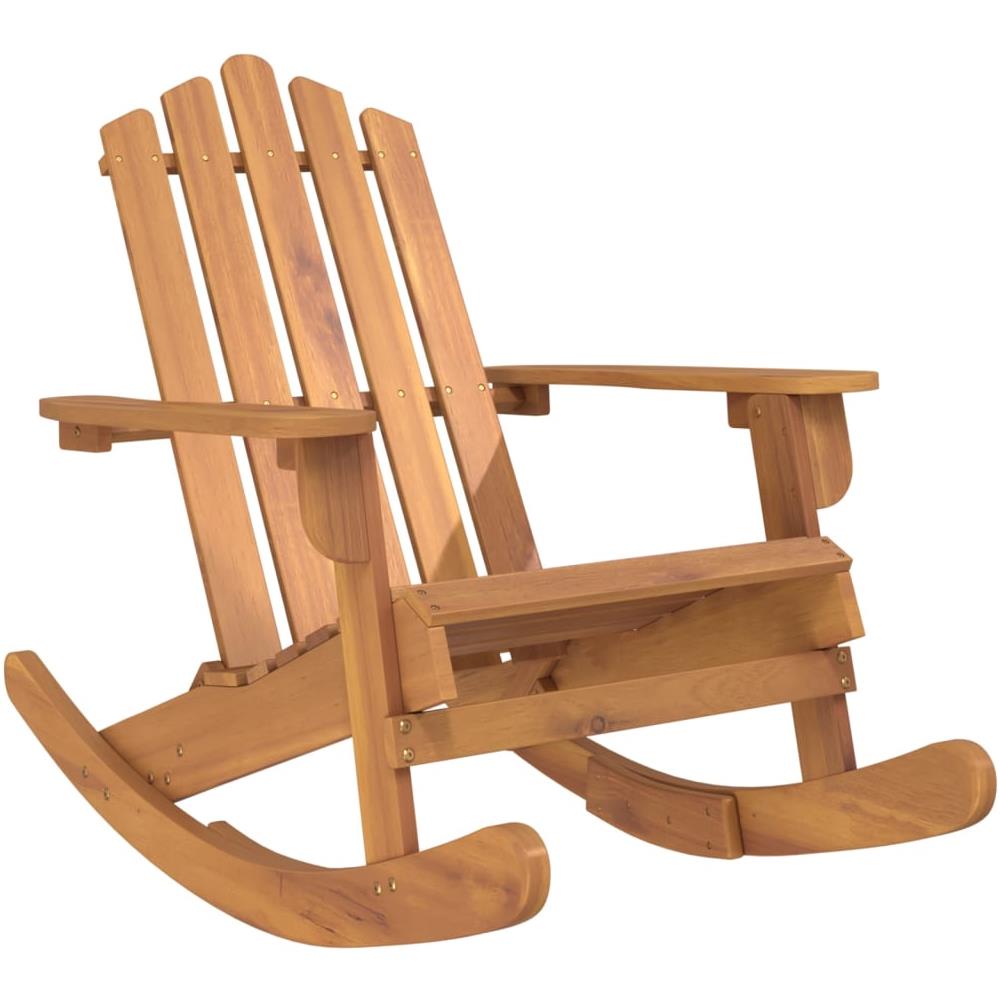 Sedia a Dondolo Adirondack in Legno Massello di Acacia - Foto 2