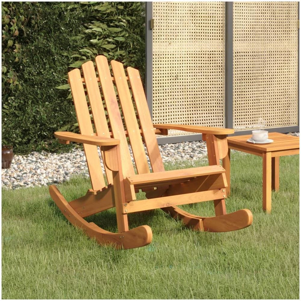Sedia a Dondolo Adirondack in Legno Massello di Acacia - Foto 1