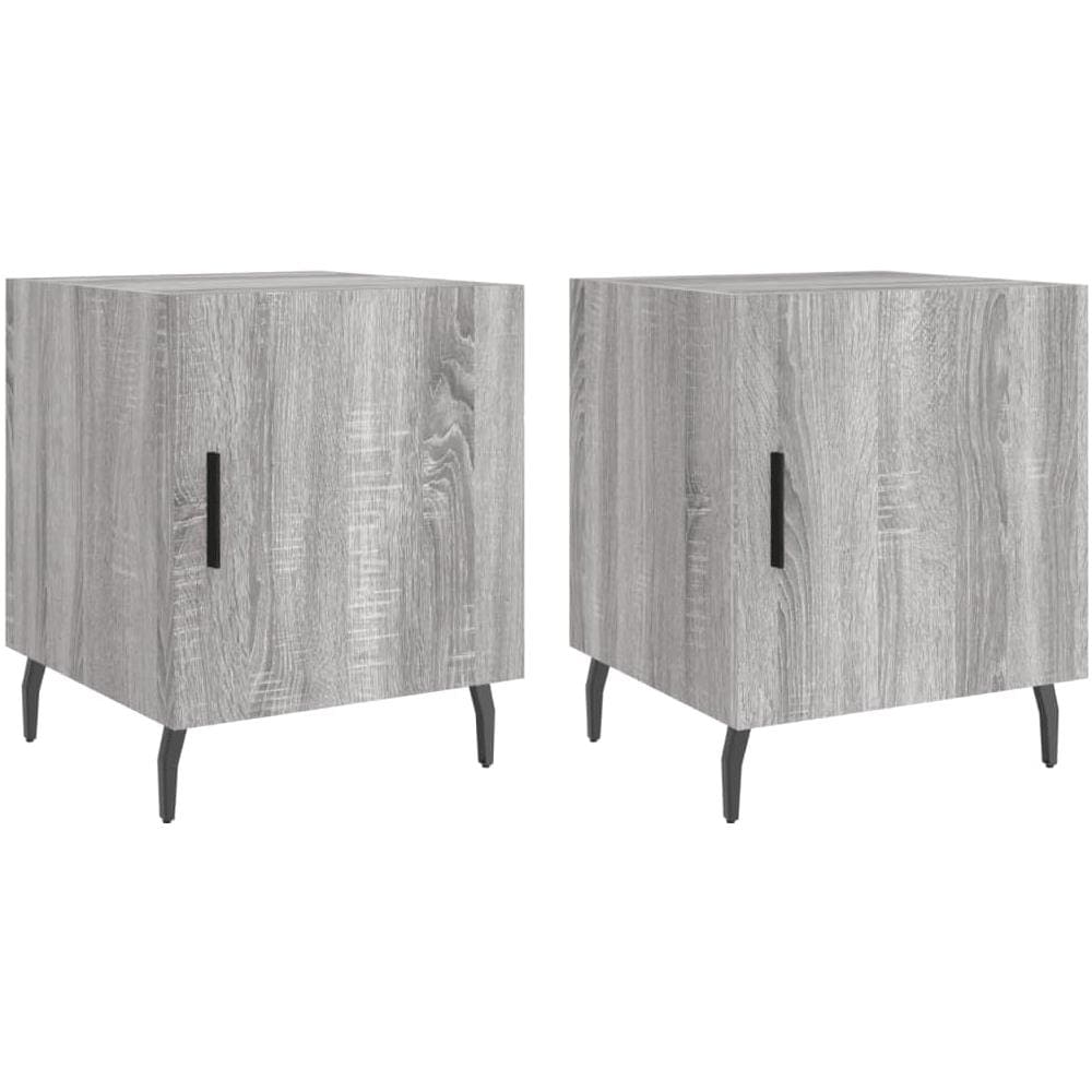 Comodini 2 Pz Grigio Sonoma 40x40x50 Cm In Legno Multistrato - Foto 2