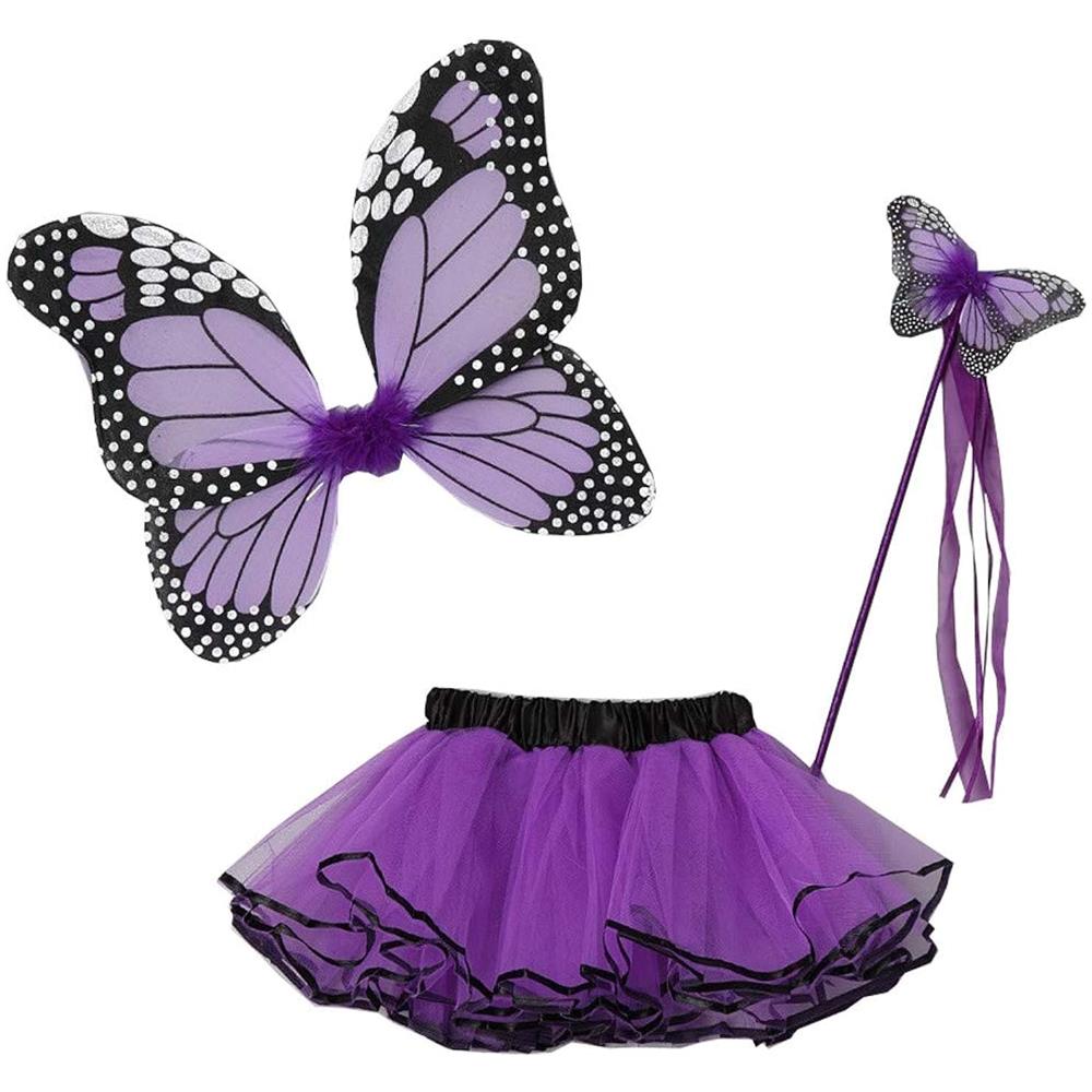Valiclud Costume Principessa Fata Con Ali Farfalla – Compleanno Per Bambine