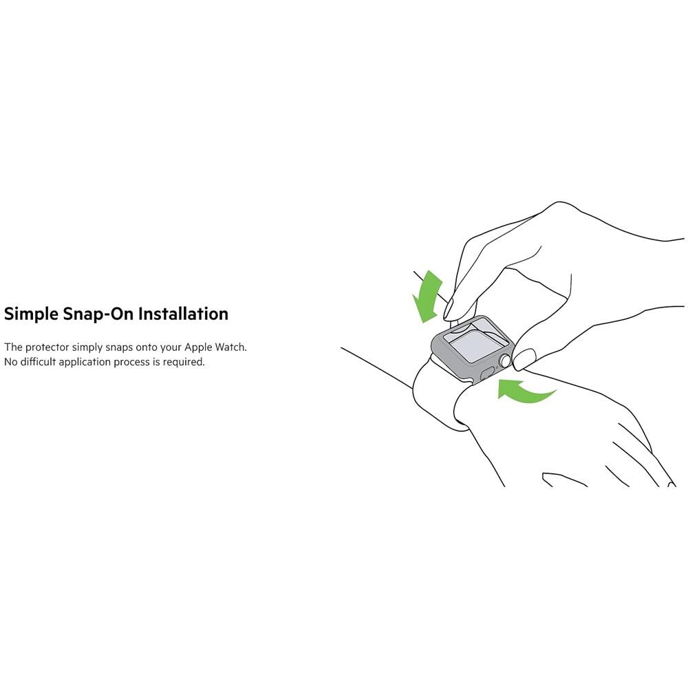 ScreenForce Apple Watch Case - Custodia protettiva e protezione schermo di Apple Watch serie 8, 7, 6, 5, 4 e Apple Watch SE da 44 mm e 45 mm - Foto 1
