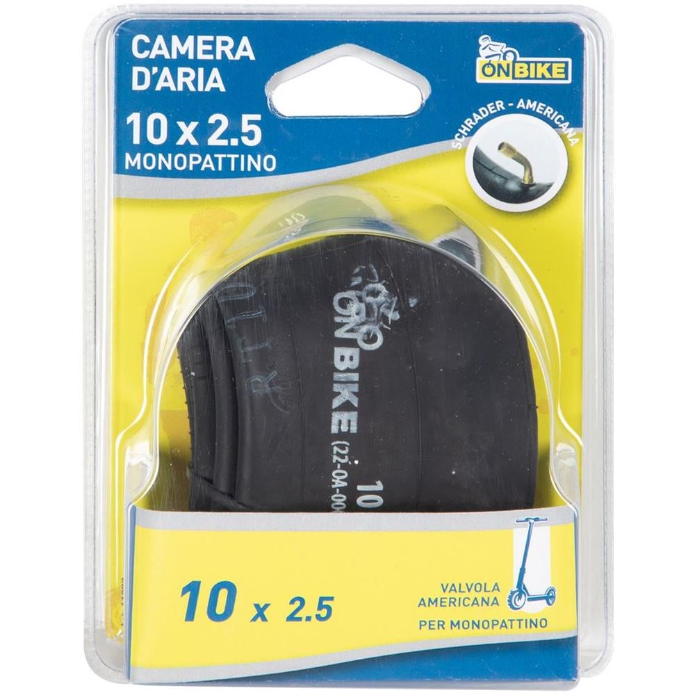Camera D'aria Per Monopattino Misura 10x2.5, Con Valvola Americana Curva, Sicura E Resistente - Foto 1