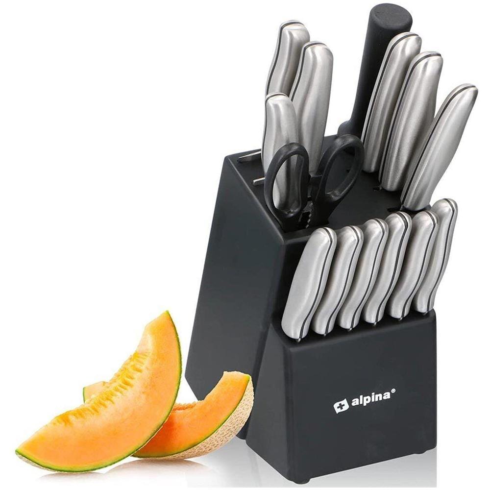 Set Coltelli 15 Pezzi Coltelli da Cucina Affilati con Blocco Supporto Multicolor - Foto 5