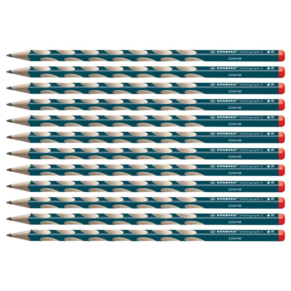 EASYgraph S - Matita Ergonomica triangolare Sottile - per Destrimani - Petrolio - Confezione da 12 - Gradazione HB - Foto 1