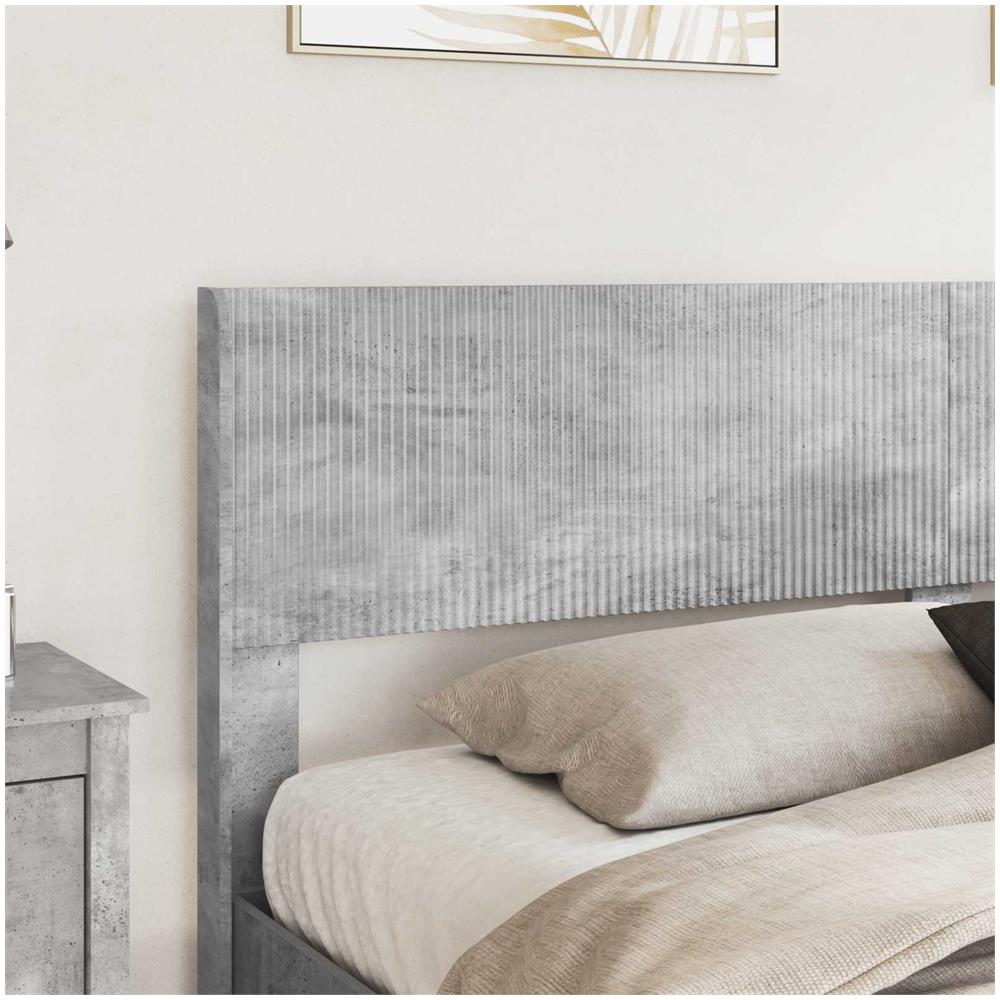 Struttura del letto con stoccaggio e testata Grigio Cemento - Foto 2