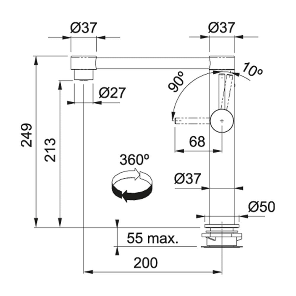 Miscelatore Pescara Monocomando PESCARA Colore Cromato - Foto 2