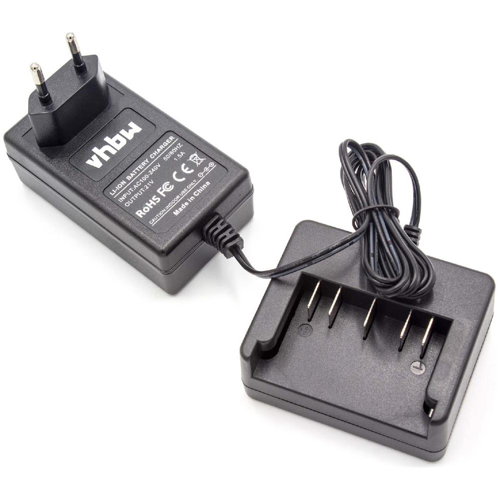 Caricabatterie VHBW 220V Per Batterie Gardena 18V – Compatibile Con Tagliasiepi 48-Li, ErgoCut, EasyCut Li-18/50