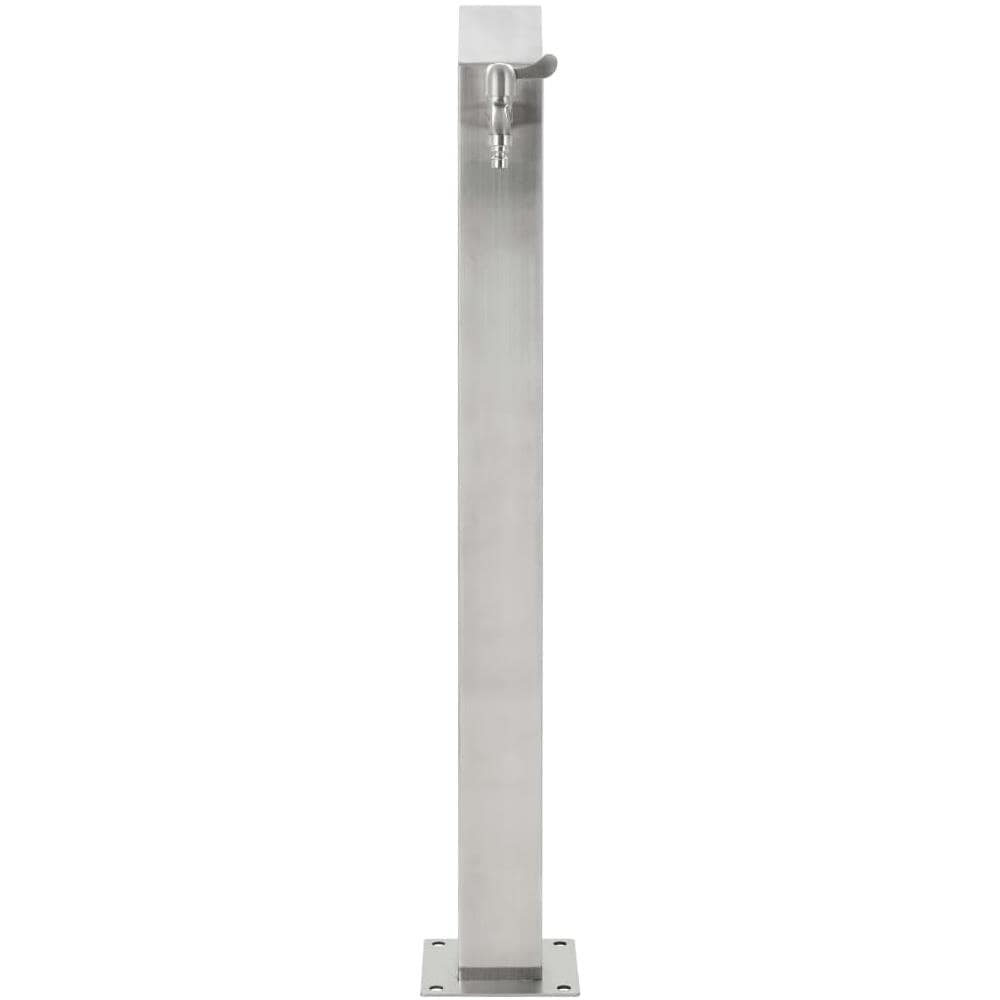 Fontanella A Colonna In Acciaio Inossidabile Quadrata 95 Cm - Foto 2
