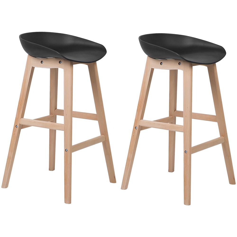 Set Di 2 Sgabelli Da Bar In Colore Nero Micco - Foto 1