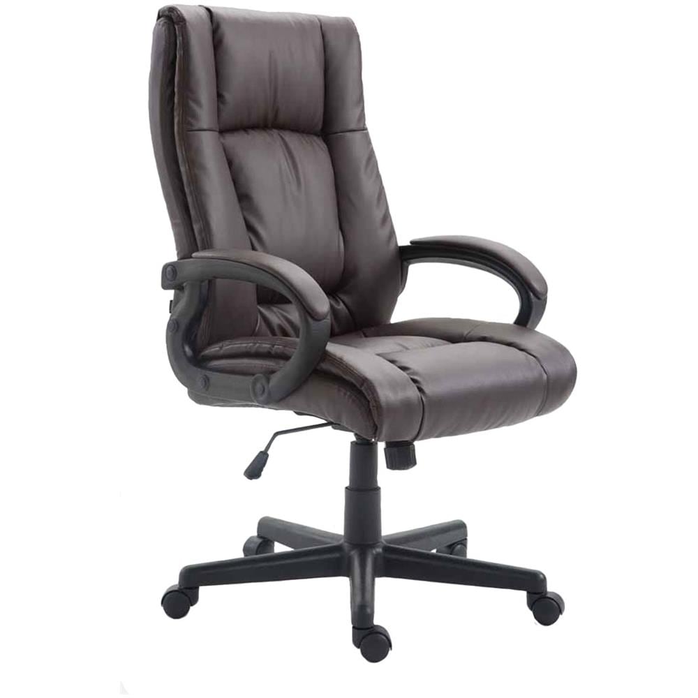 Sedia Ufficio Sparta XL in Similpelle I Poltrona Direttore Ergonomica Oscillante I Sedia Girevole con Braccioli I Carico Max 140KG Marrone - Foto 1