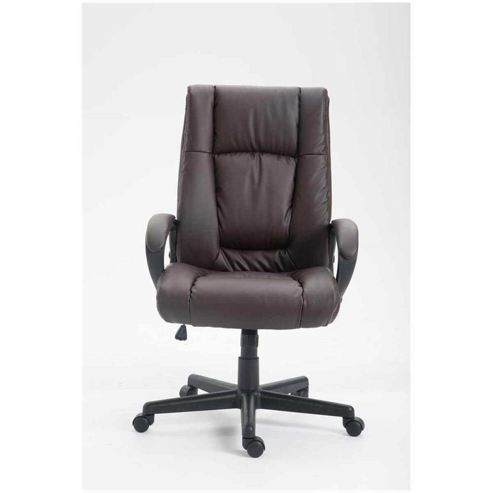 Sedia Ufficio Sparta XL in Similpelle I Poltrona Direttore Ergonomica Oscillante I Sedia Girevole con Braccioli I Carico Max 140KG Marrone - Foto 2