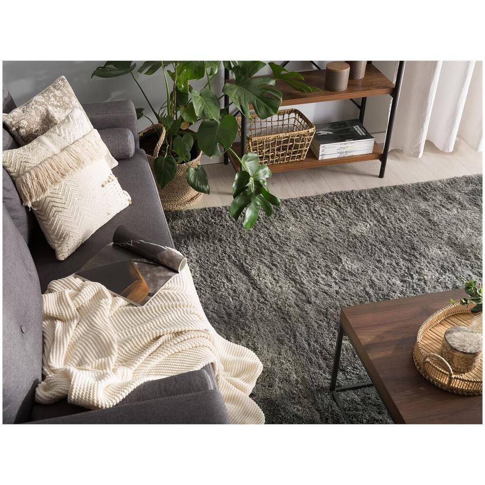 Tappeto Shaggy Grigio Scuro 200 X 200 Cm Evren - Foto 2